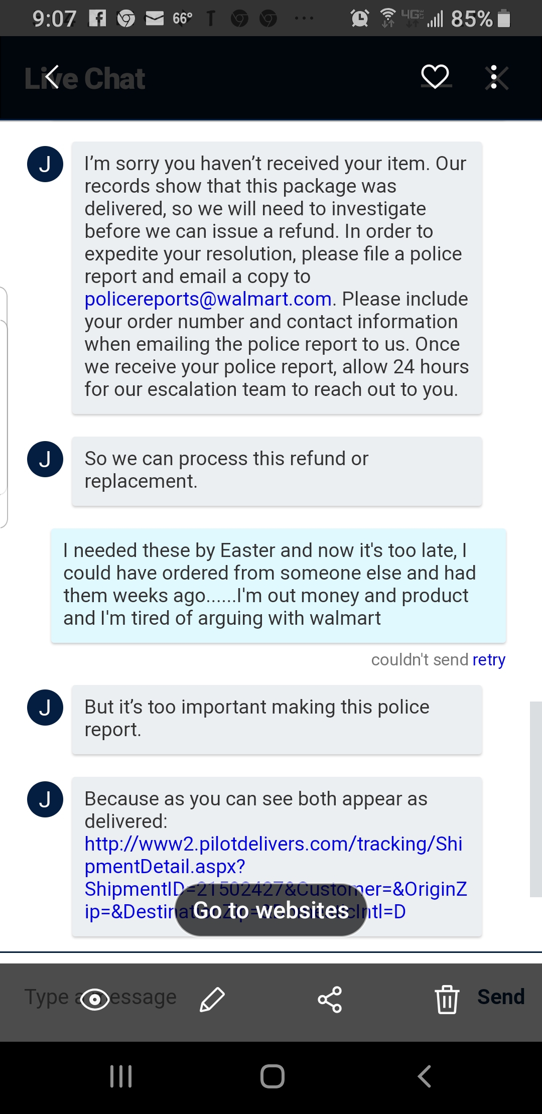 how do i contact customer service at walmart